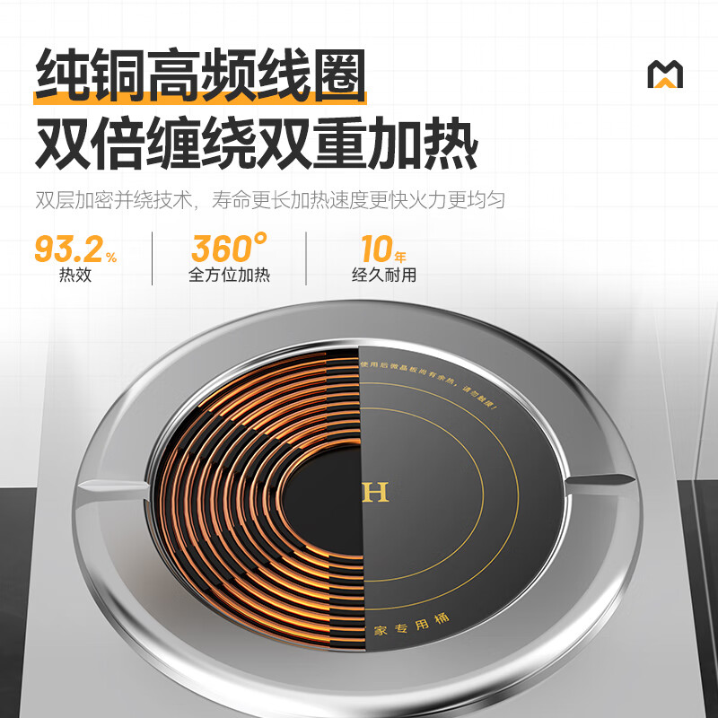 麦大厨商用旗舰款双头低汤炉矮仔炉10KW