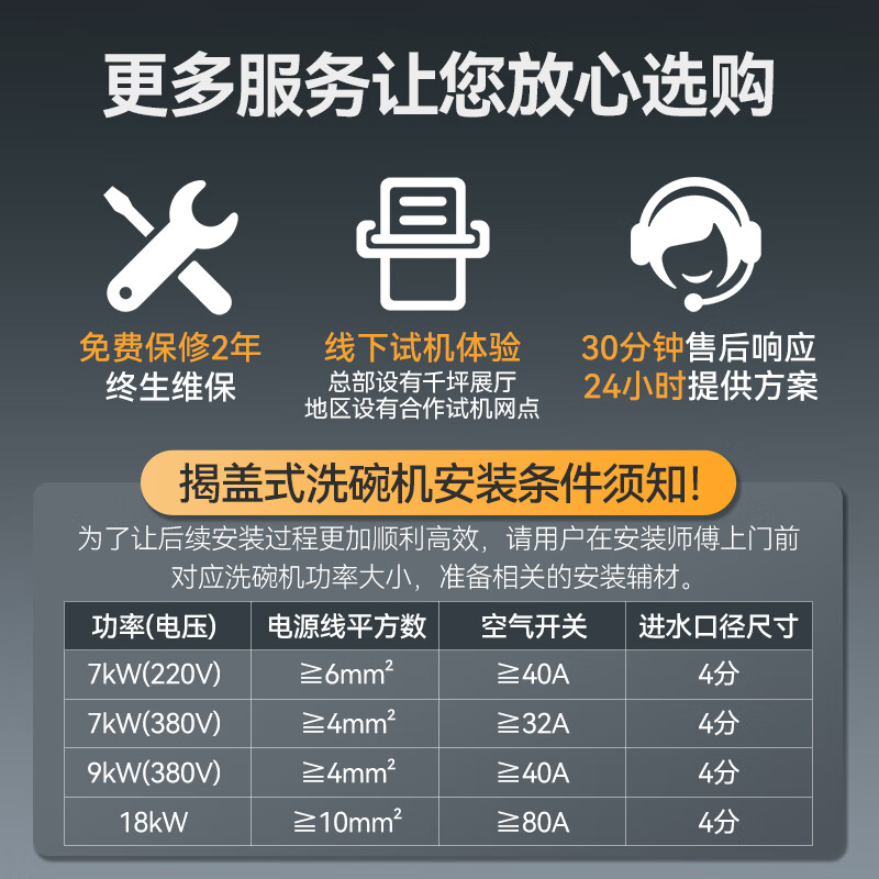 麦大厨金麦款双泵透窗揭盖式全自动洗碗机商用11KW